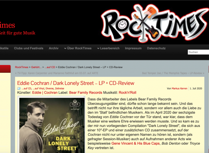 Presse-Archiv-Eddie-Cochran-Dark-Lonely-Street-Commemorative-Album-rocktimes
