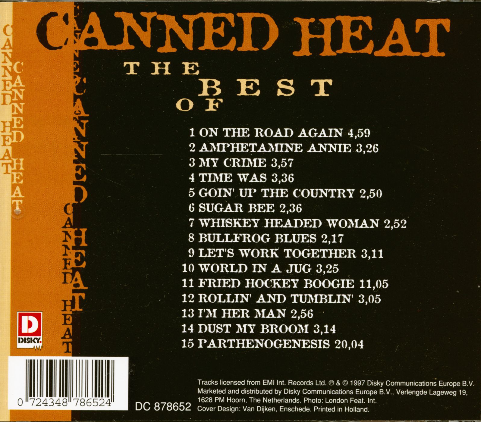 Canned Heat CD: The Best Of (CD) - Bear Family Records