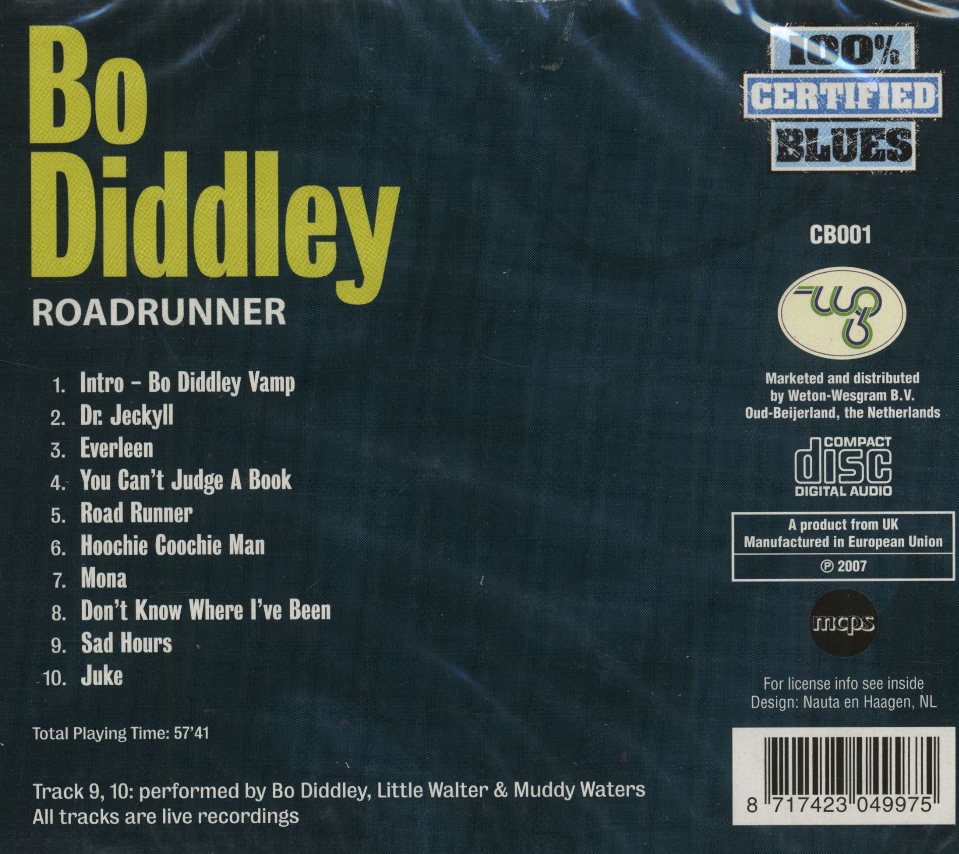 Bo Diddley CD: Roadrunner (CD) - Bear Family Records