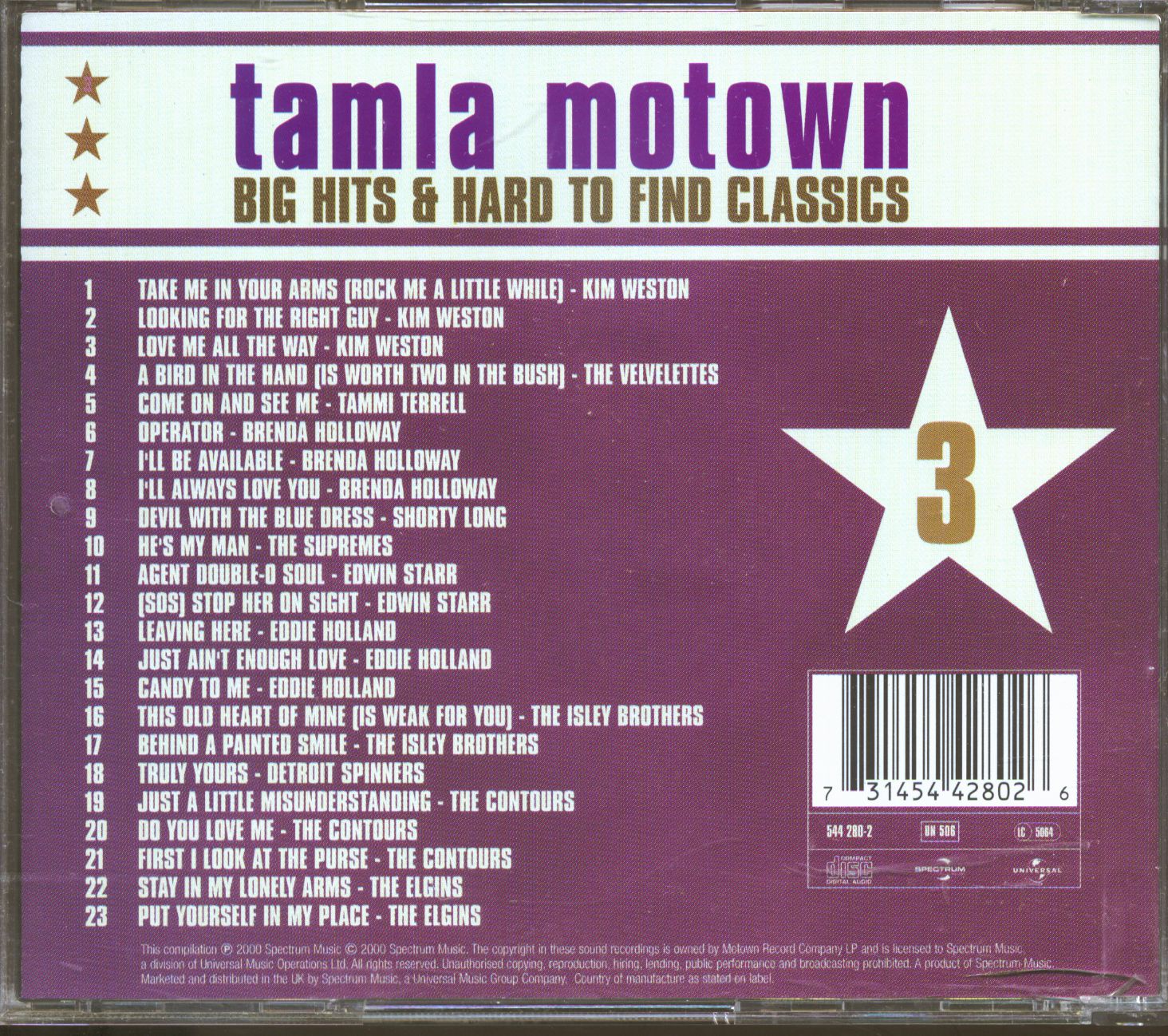 Various CD: Tamla Motown - Big Hits & Hard To Find Classics Vol.3 (CD ...