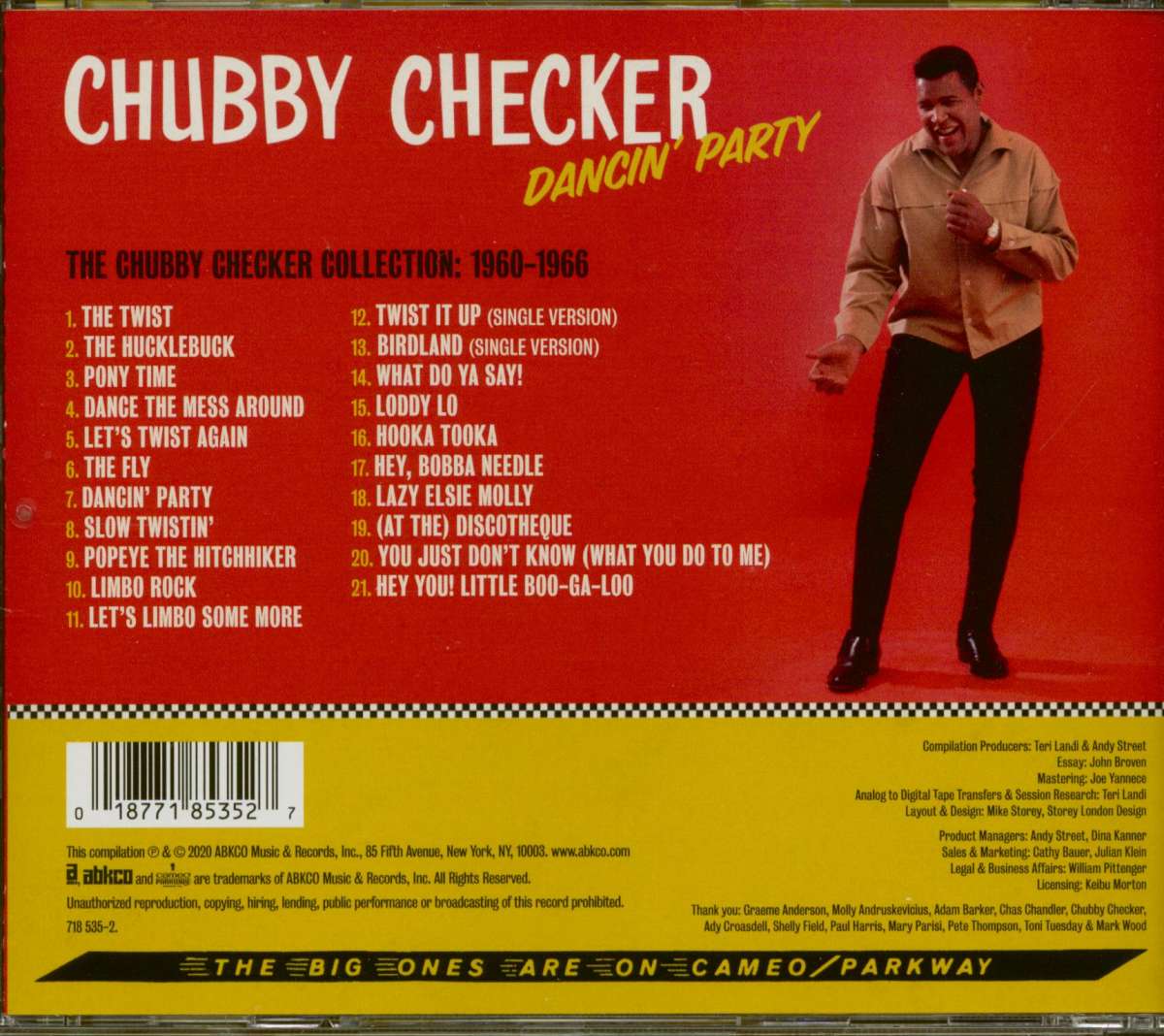 Chubby Checker CD: Dancin' Party - Collection 1960-1966 (CD) - Bear ...