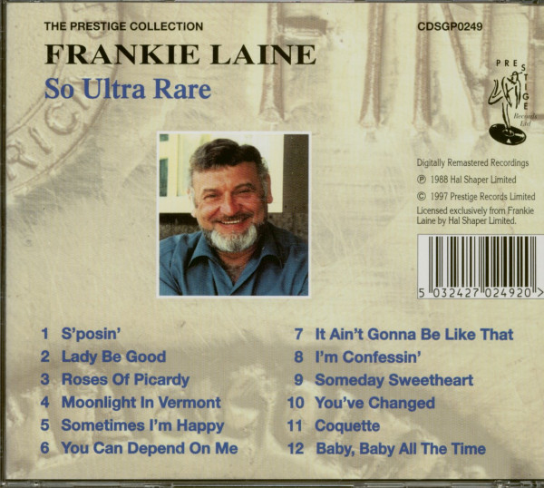 Frankie Laine CD: So Ultra Rare (CD) - Bear Family Records