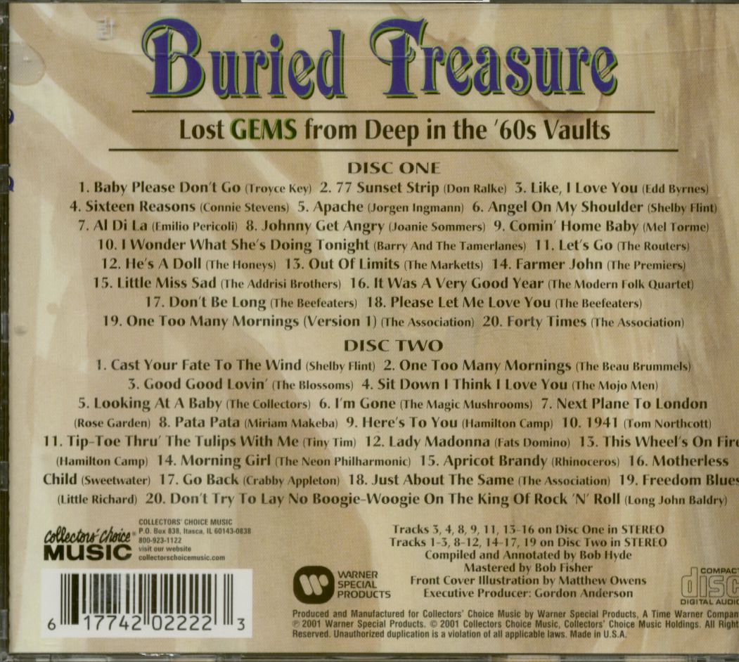 Various CD: Buried Treasure - Lost Gems Of The 60s 2-CD - Bear Family ...