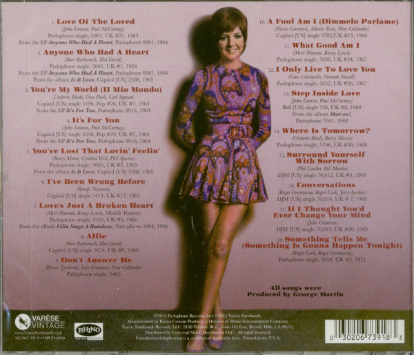 Cilla Black CD: The Hit Singles - Bear Family Records