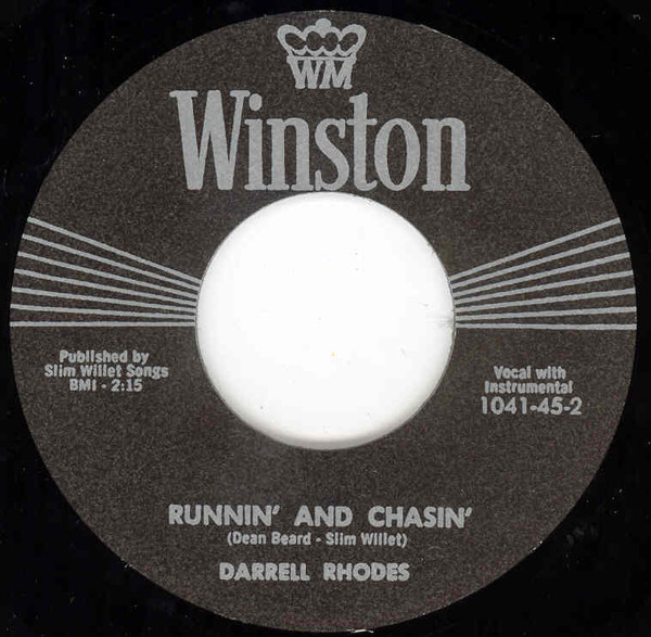 Darrell Rhodes 7inch Runnin And Chasin Can I Be The One 7inch 45rpm Bear Family Records bear family records